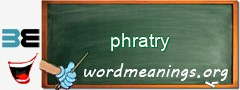 WordMeaning blackboard for phratry